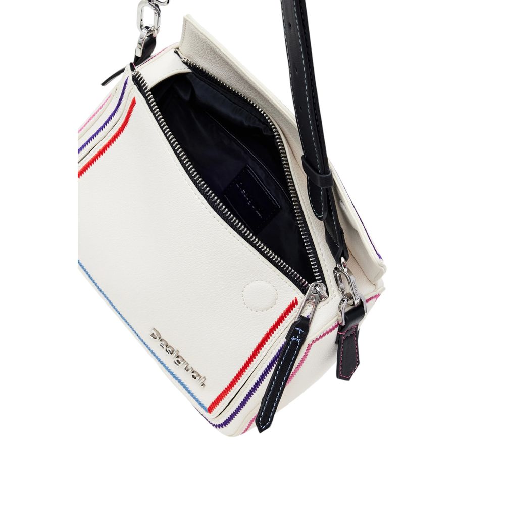 Desigual cream-colored polyethylene handbag